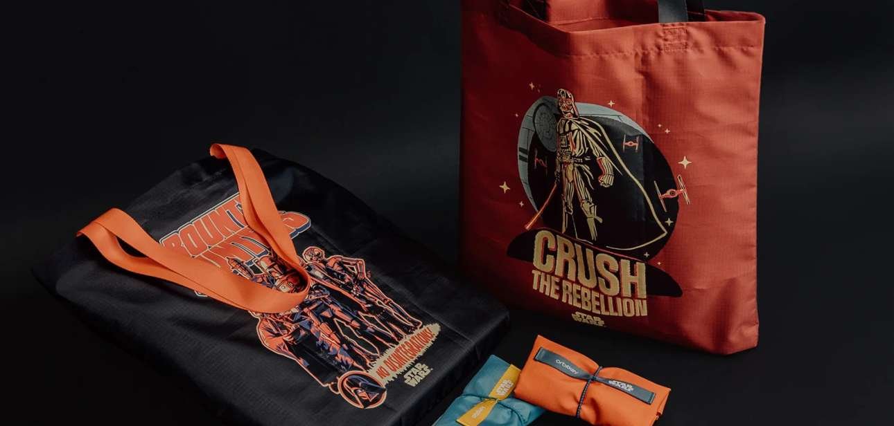 Colori audaci per le Tote Bag pieghevoli di Orbitkey a tema Star Wars